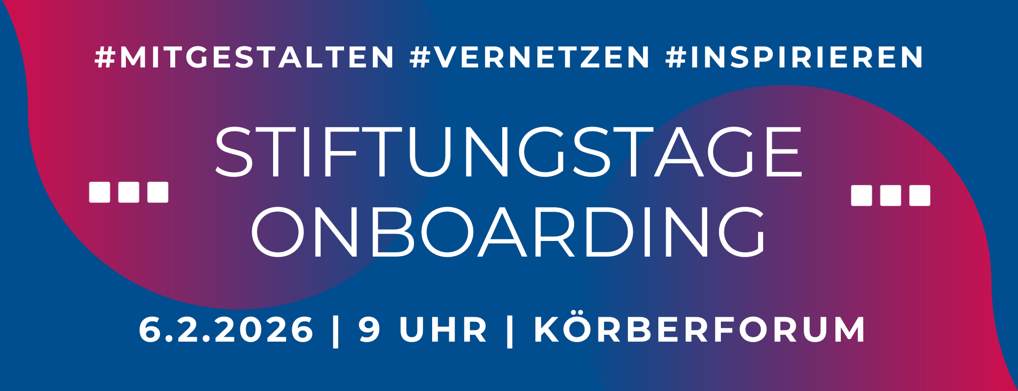 Stiftungstage Onboarding 2026