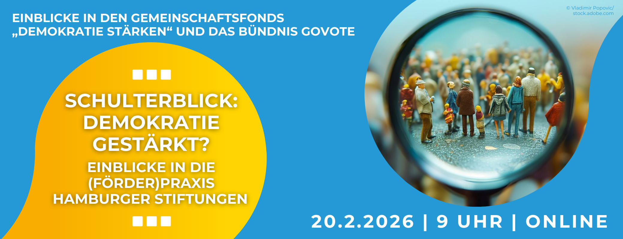 Schulterblick: Demokratie gestärkt? Einblicke in die (Förder)Praxis von Hamburger Stiftungen