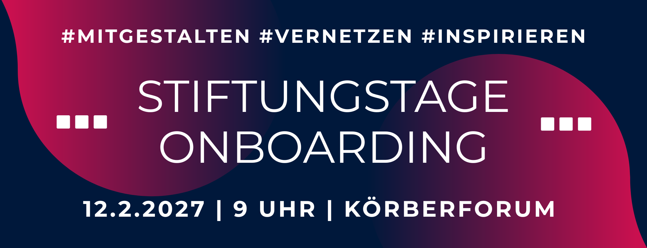 Stiftungstage Onboarding 2027